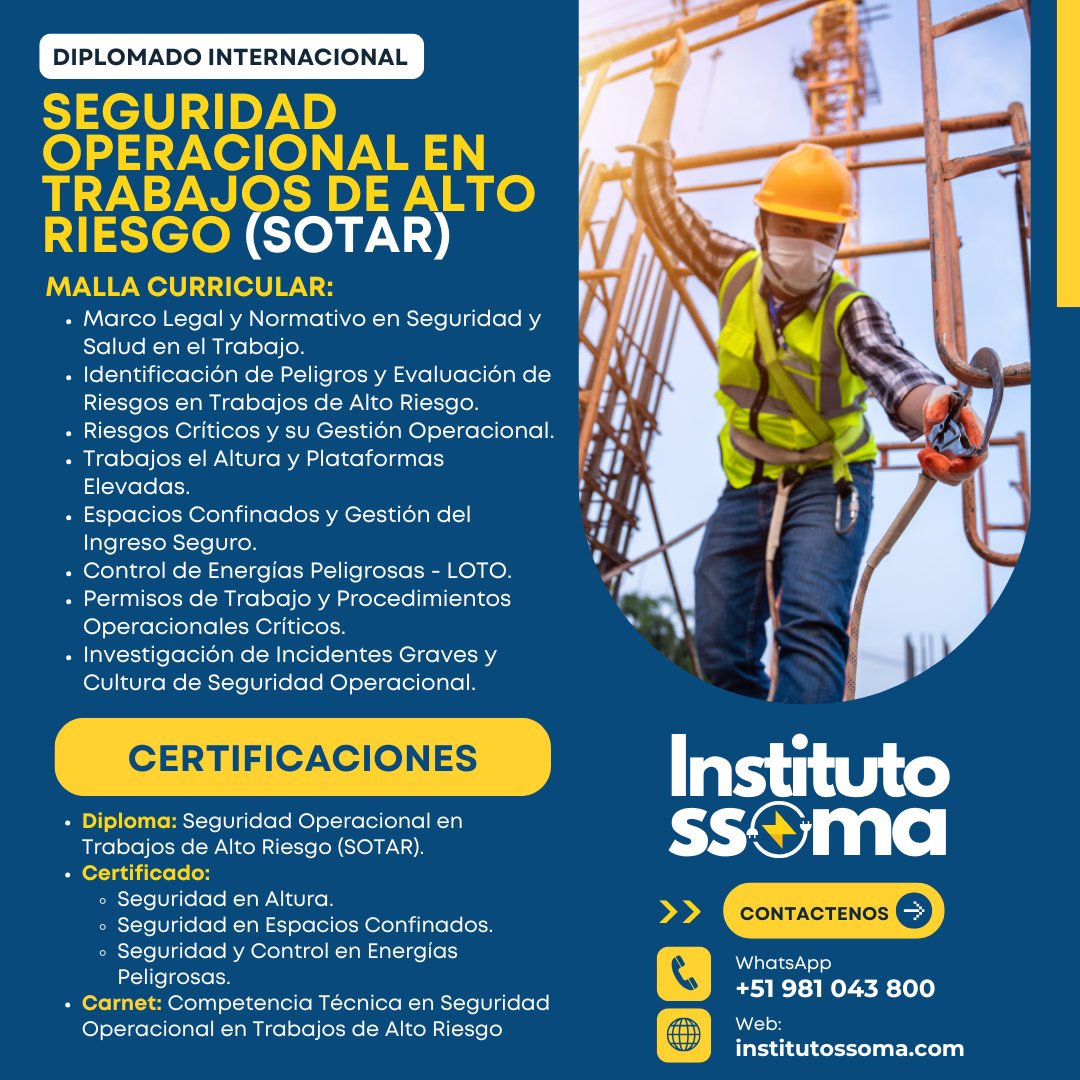 Seguridad Operacional en Trabajos de Alto Riesgo (SOTAR)