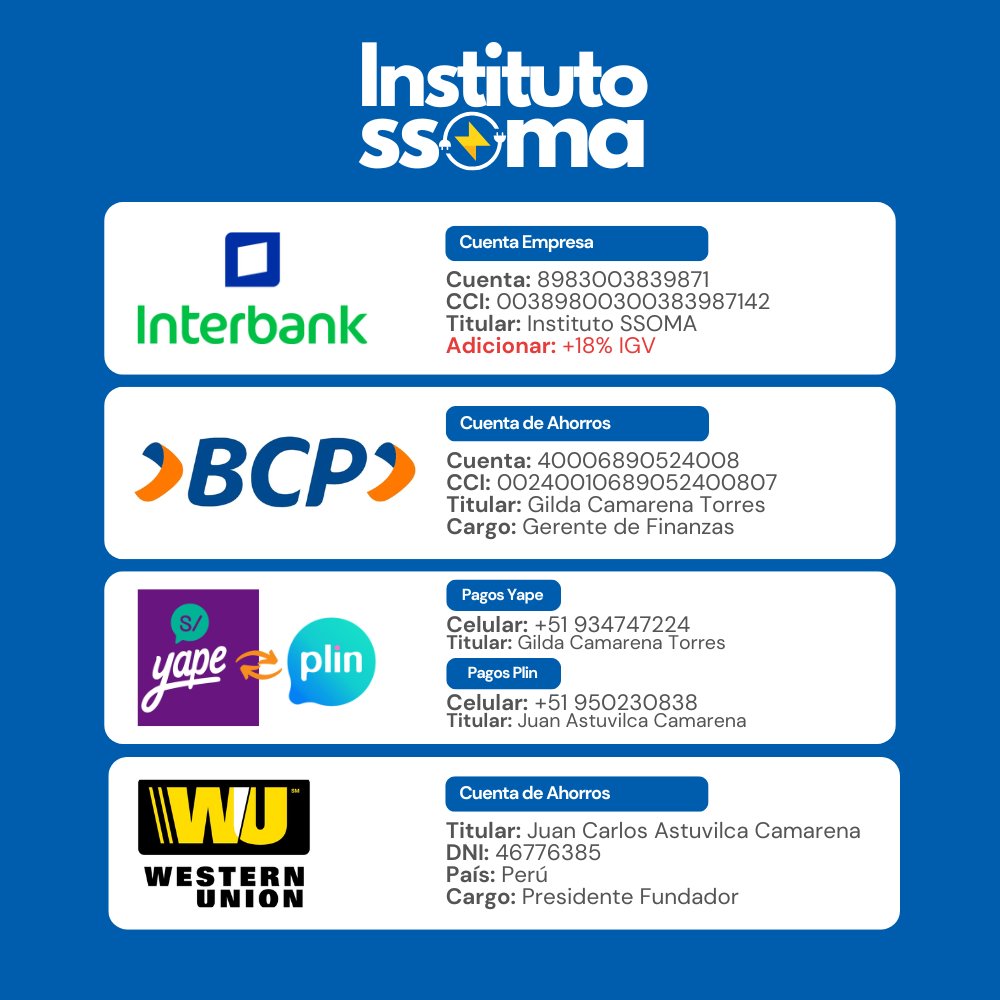 Métodos de pago WELLWORK S.A.C.